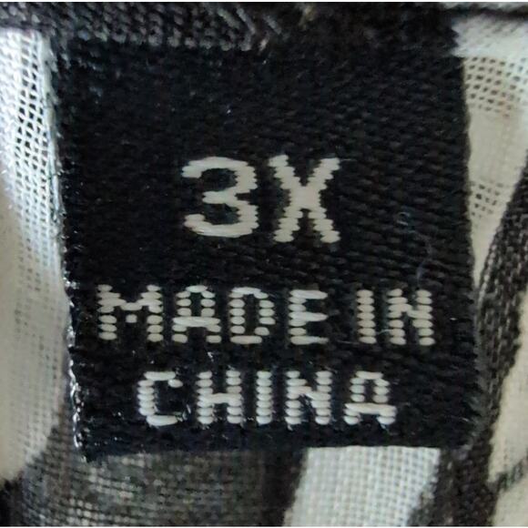 Sheer Floral Chiffon Ruffle Top 3X Coquette Fairy Grunge Whimsigoth Tie Front - Picture 7 of 8